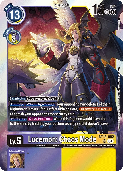 Digimon Card Game Sammelkarte BT18-082 Lucemon: Chaos Mode