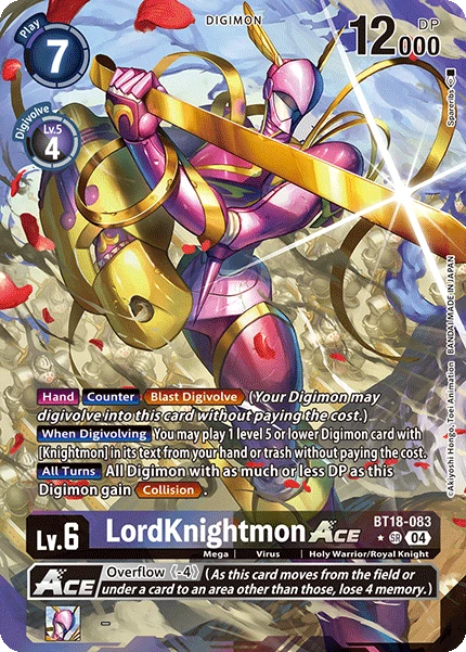 Digimon Card Game Sammelkarte BT18-083 LordKnightmon ACE alternatives Artwork 1