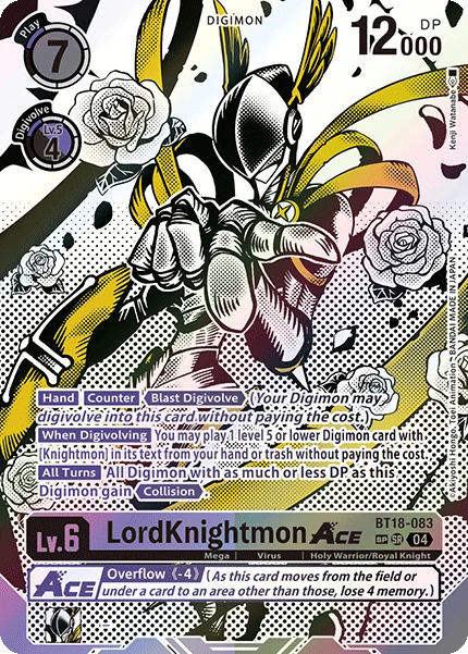 Digimon Card Game Sammelkarte BT18-083 LordKnightmon ACE alternatives Artwork 2