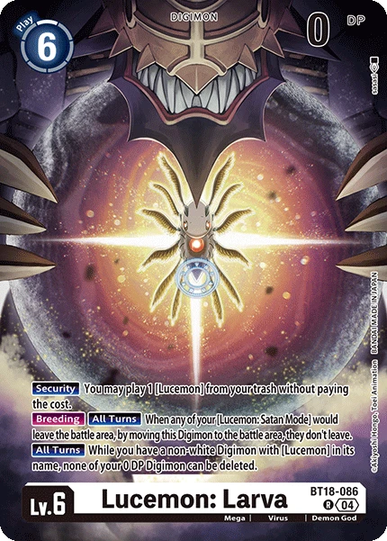 Digimon Card Game Sammelkarte BT18-086 Lucemon: Larva