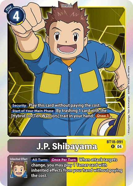 Digimon Card Game Sammelkarte BT18-091 J.P. Shibayama