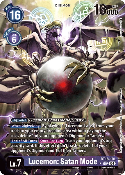 Digimon Card Game Sammelkarte BT18-101 Lucemon: Satan Mode alternatives Artwork 1