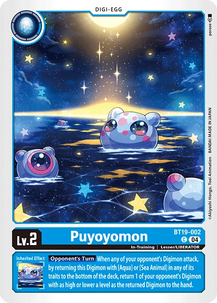 Digimon Card Game Sammelkarte BT19-002 Puyoyomon