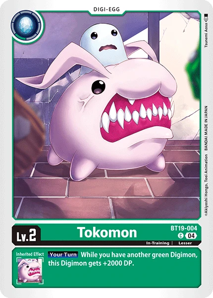 Digimon Card Game Sammelkarte BT19-004 Tokomon