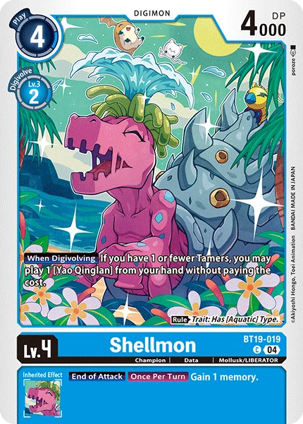 Digimon Card Game Sammelkarte BT19-019 Shellmon