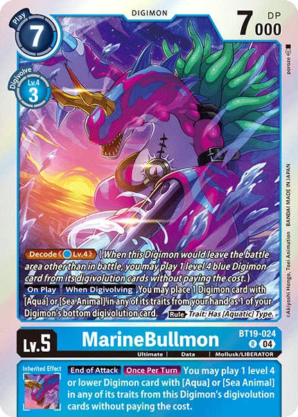 Digimon Card Game Sammelkarte BT19-024 MarineBullmon