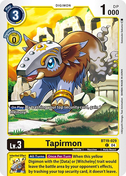 Digimon Card Game Sammelkarte BT19-029 Tapirmon