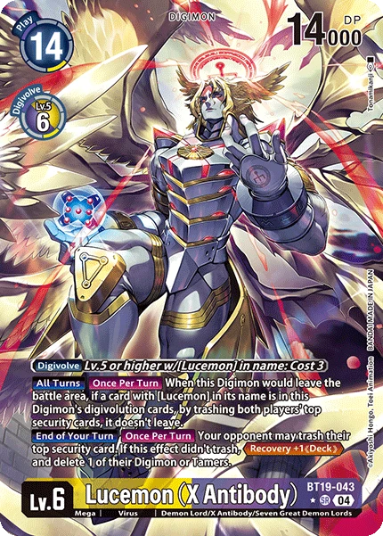 Digimon Card Game Sammelkarte BT19-043 Lucemon (X Antibody) alternatives Artwork 1