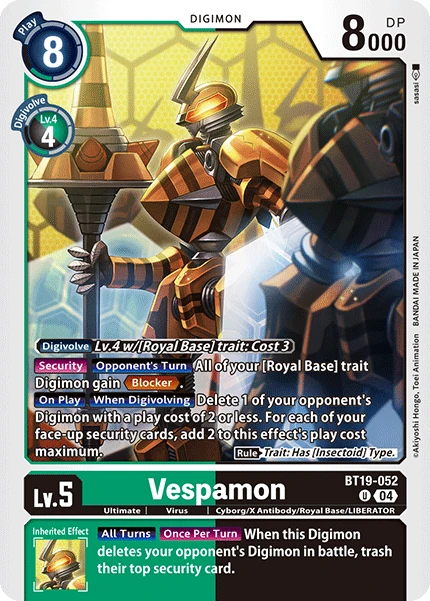 Digimon Card Game Sammelkarte BT19-052 Vespamon