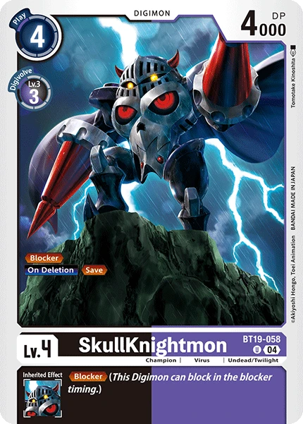 Digimon Card Game Sammelkarte BT19-058 SkullKnightmon