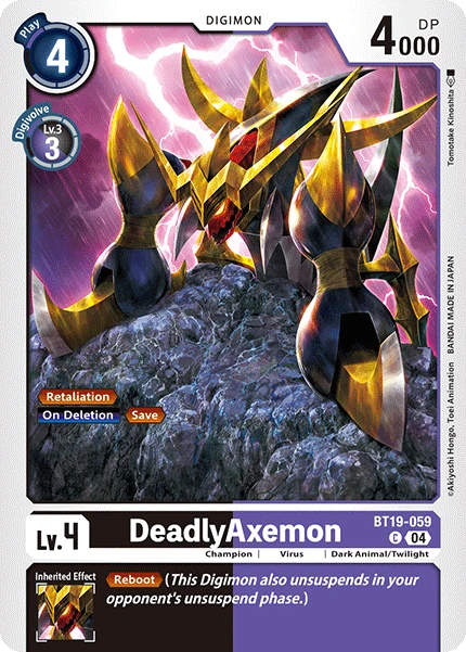 Digimon Card Game Sammelkarte BT19-059 DeadlyAxemon