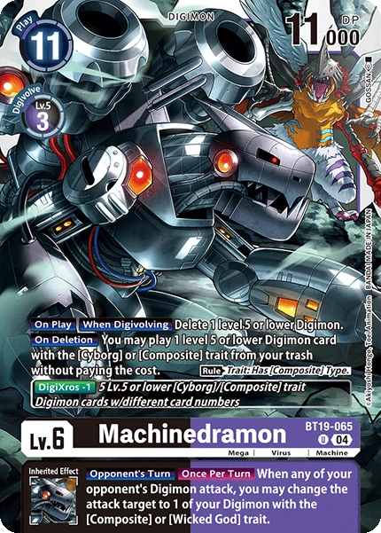 Digimon Card Game Sammelkarte BT19-065 Machinedramon