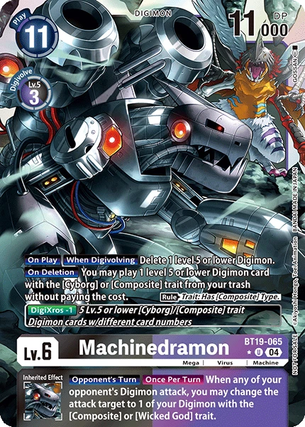 Digimon Card Game Sammelkarte BT19-065 Machinedramon alternatives Artwork 1