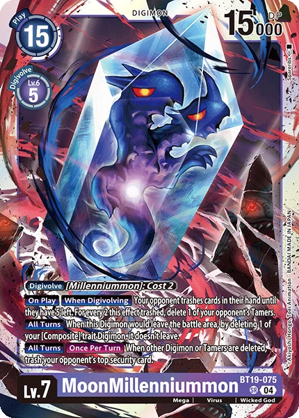 Digimon Card Game Sammelkarte BT19-075 MoonMillenniummon