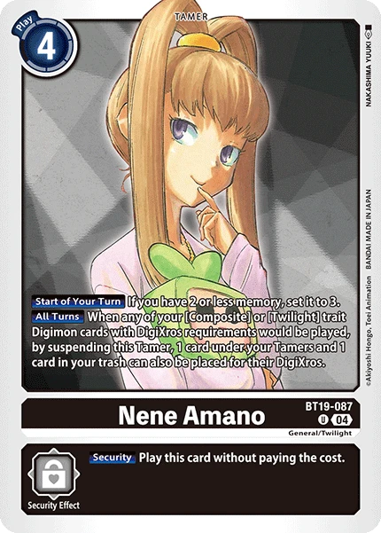 Digimon Card Game Sammelkarte BT19-087 Nene Amano