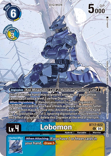 Digimon Card Game Sammelkarte BT17-022 Lobomon alternatives Artwork 1