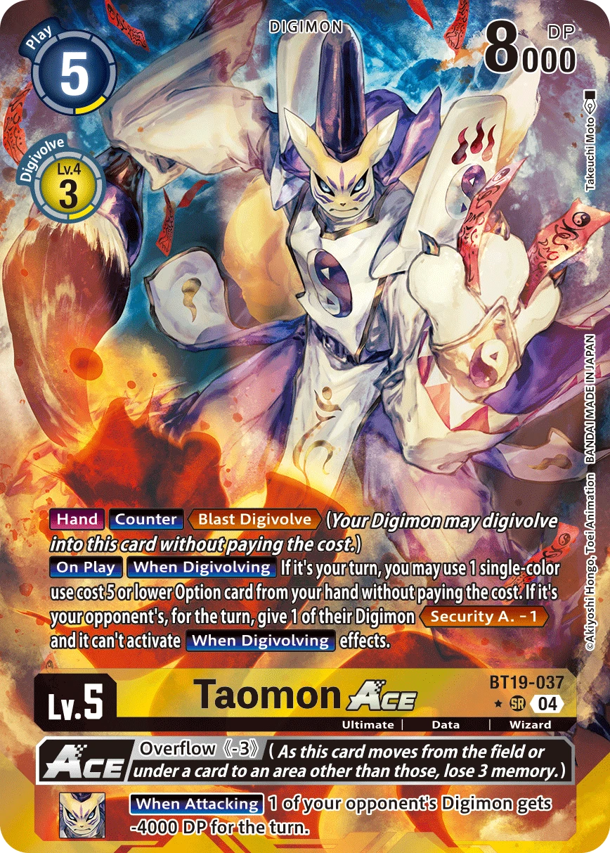 Digimon Card Game Sammelkarte BT19-037 Taomon ACE alternatives Artwork 1