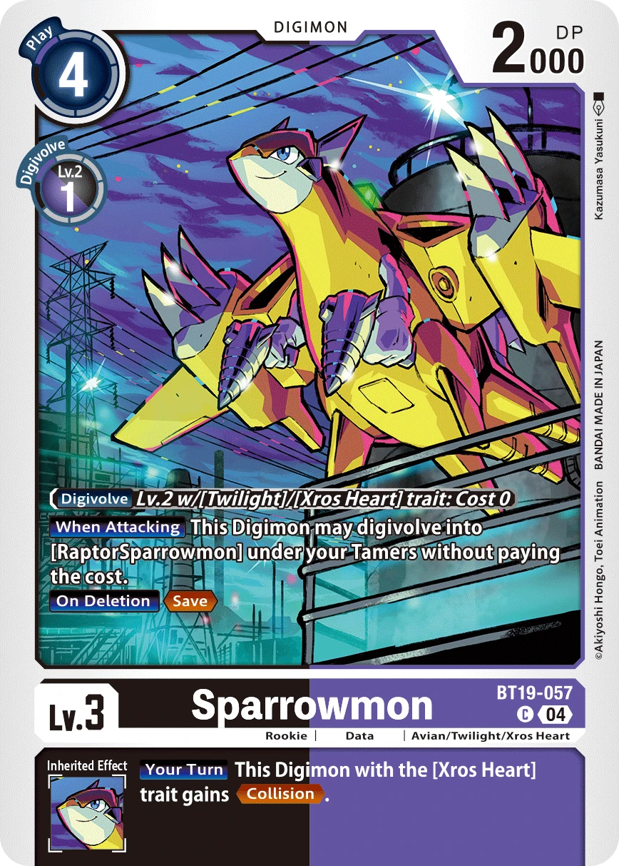 Digimon Card Game Sammelkarte BT19-057 Sparrowmon