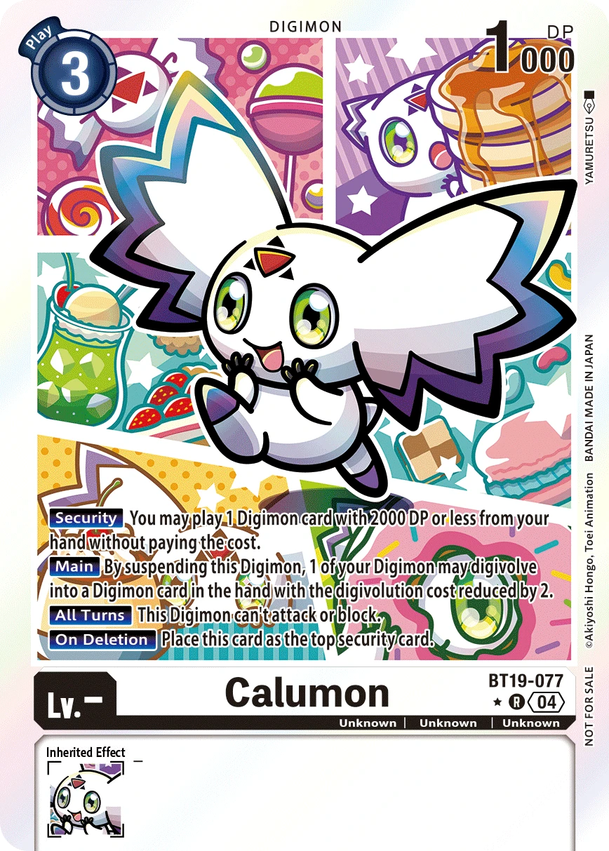 Digimon Card Game Sammelkarte BT19-077 Calumon alternatives Artwork 1