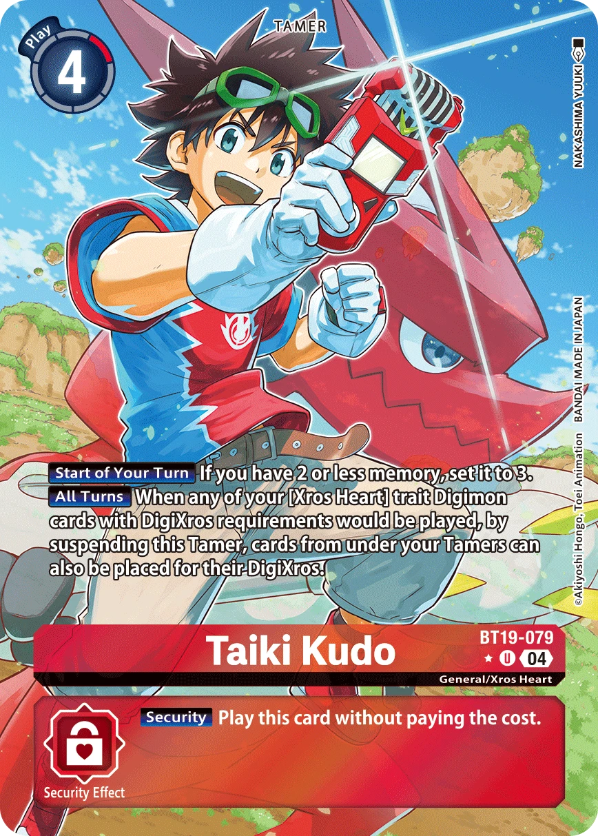 Digimon Card Game Sammelkarte BT19-079 Taiki Kudo alternatives Artwork 1