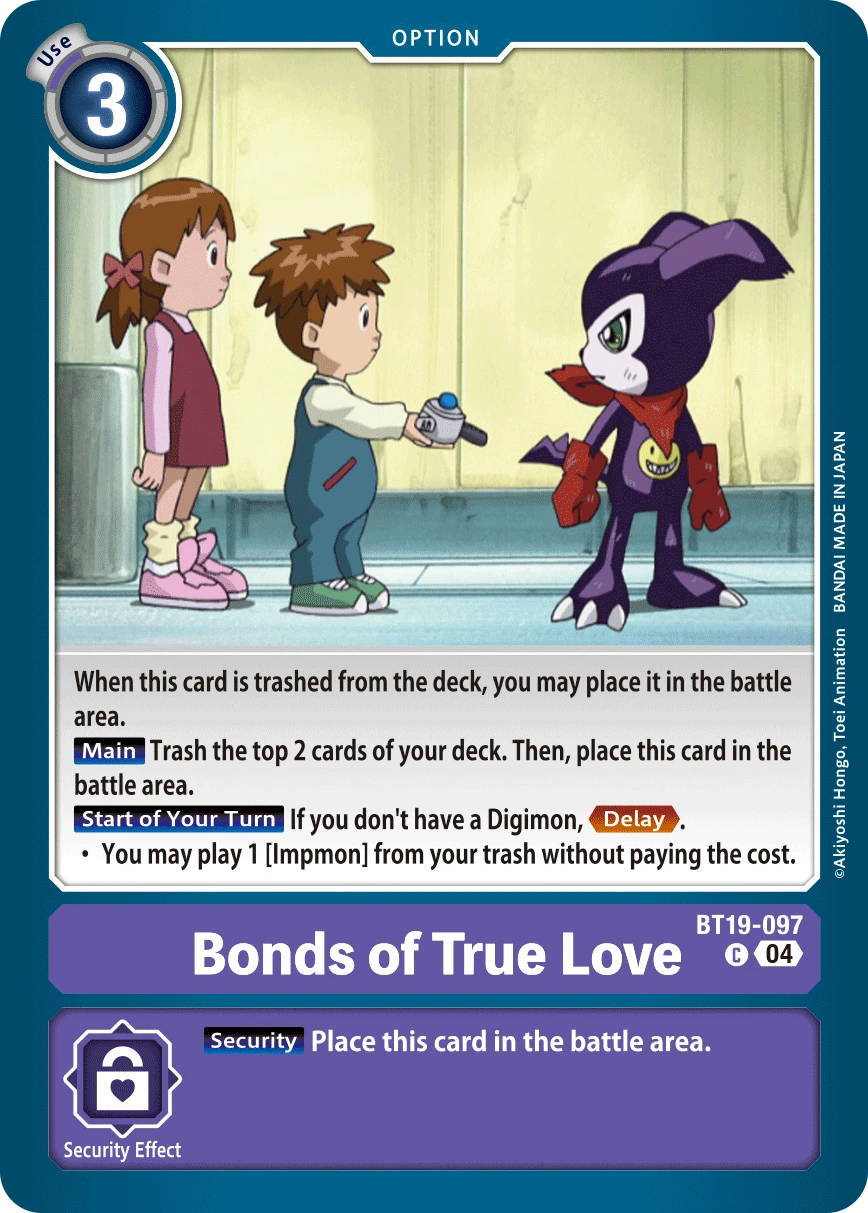 Digimon Card Game Sammelkarte BT19-097 Bonds of True Love