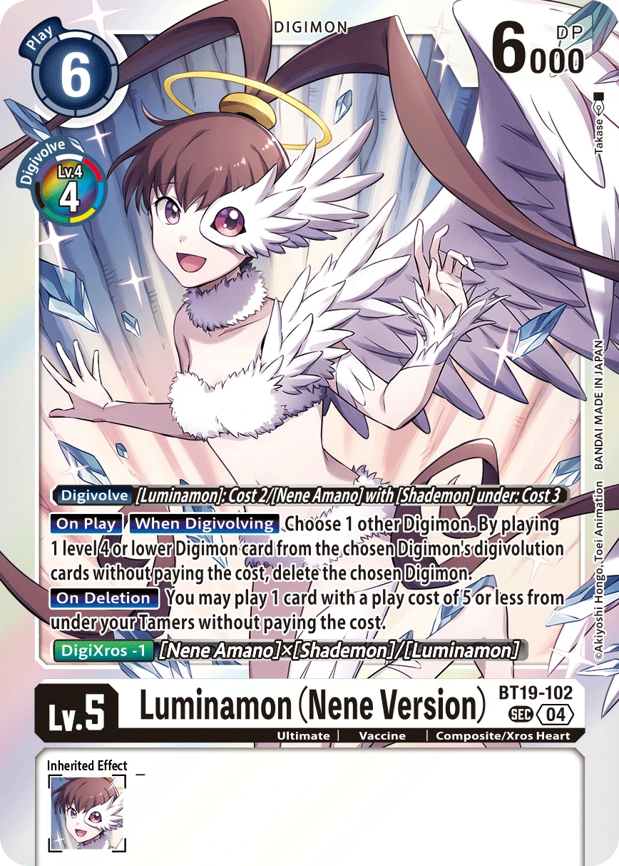 Digimon Card Game Sammelkarte BT19-102 Luminamon (Nene Version)