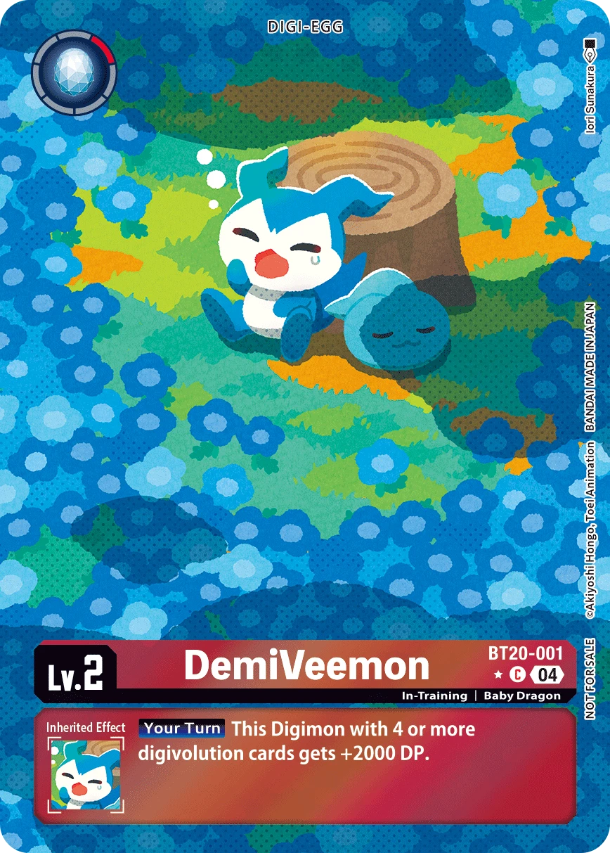 Digimon Card Game Sammelkarte BT20-001 DemiVeemon alternatives Artwork 1