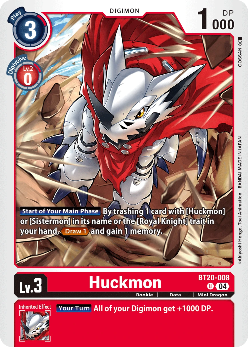 Digimon Card Game Sammelkarte BT20-008 Huckmon