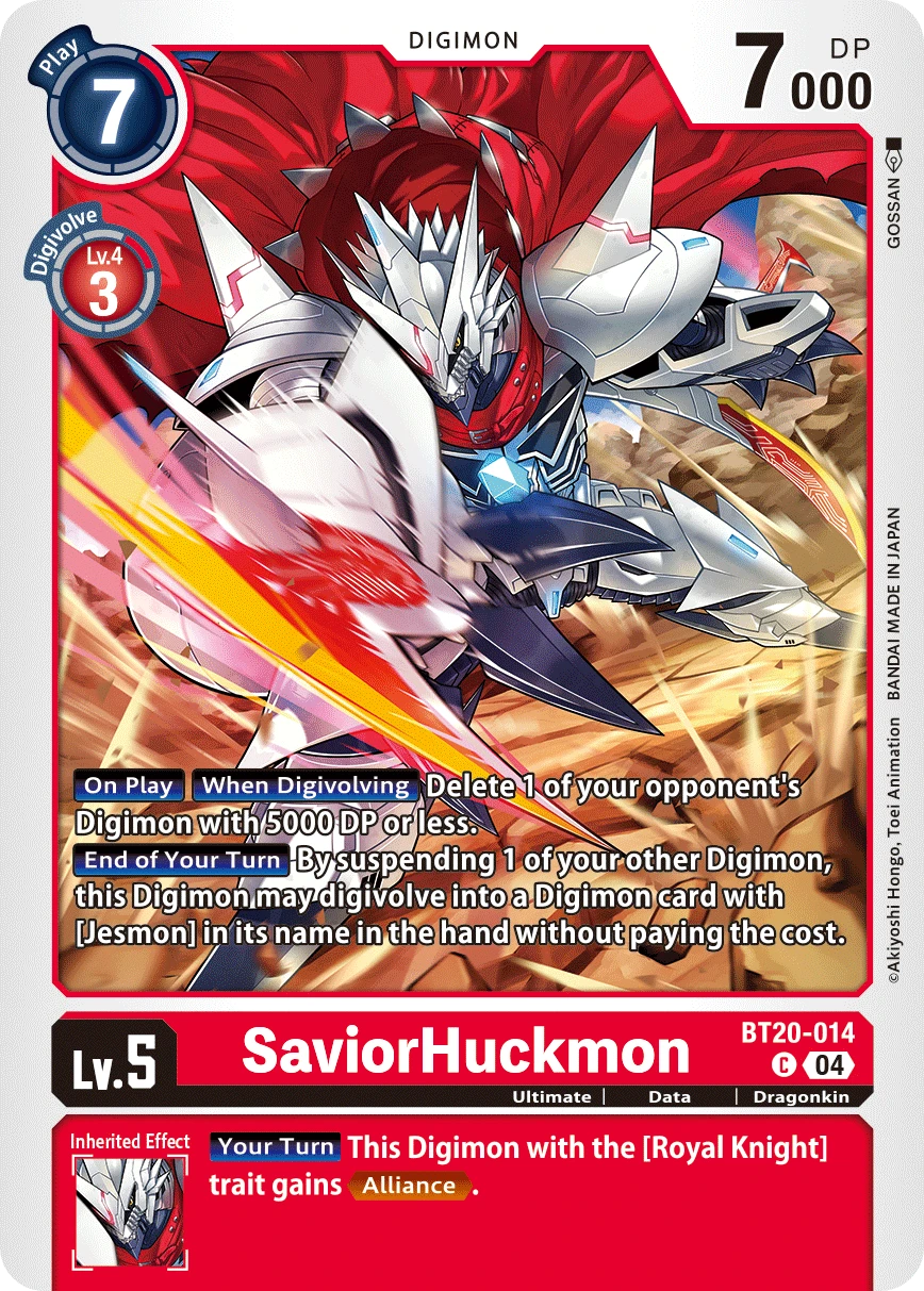 Digimon Card Game Sammelkarte BT20-014 SaviorHuckmon