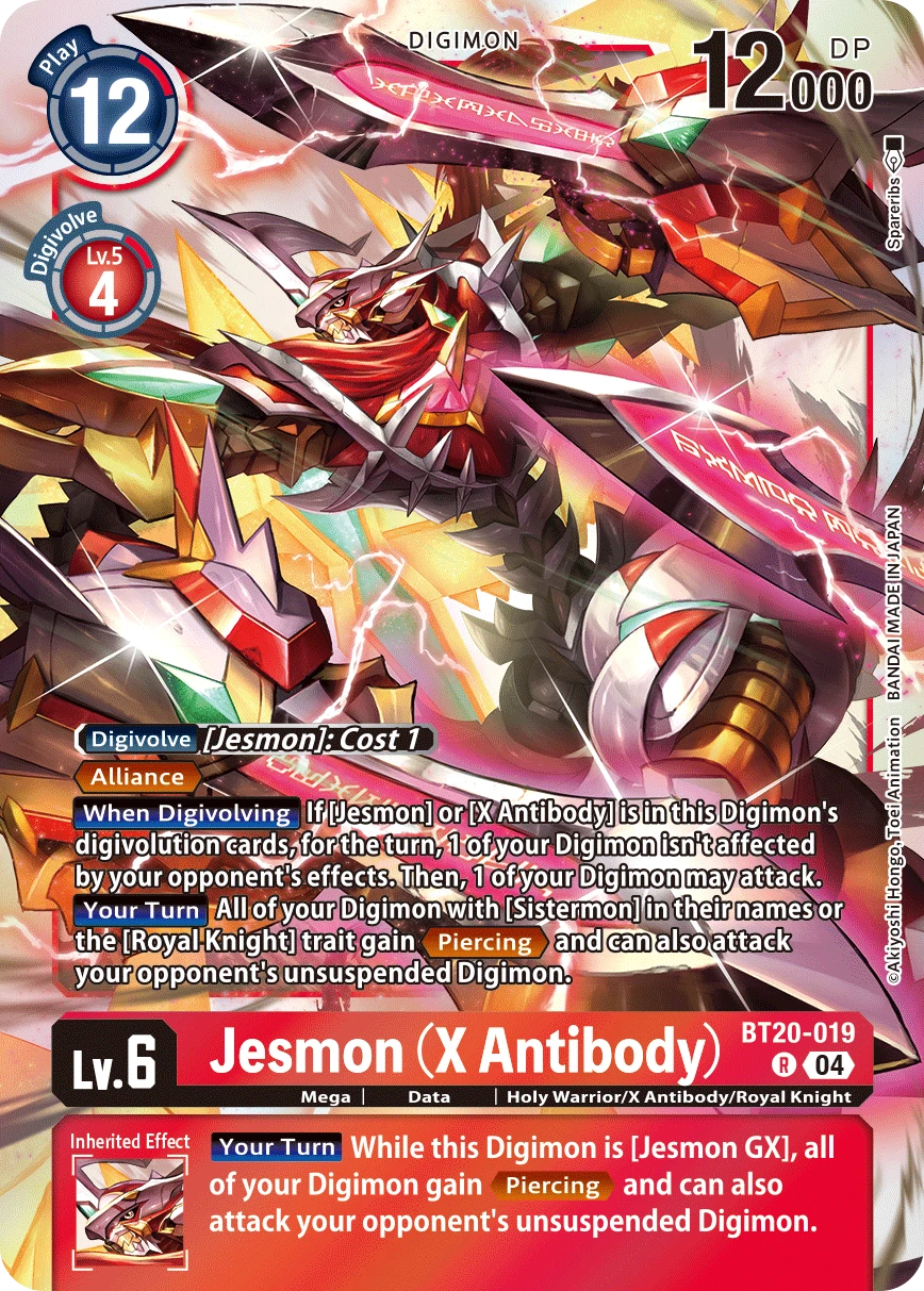 Digimon Card Game Sammelkarte BT20-019 Jesmon (X Antibody)