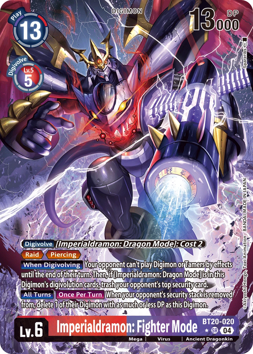 Digimon Card Game Sammelkarte BT20-020 Imperialdramon: Fighter Mode alternatives Artwork 1