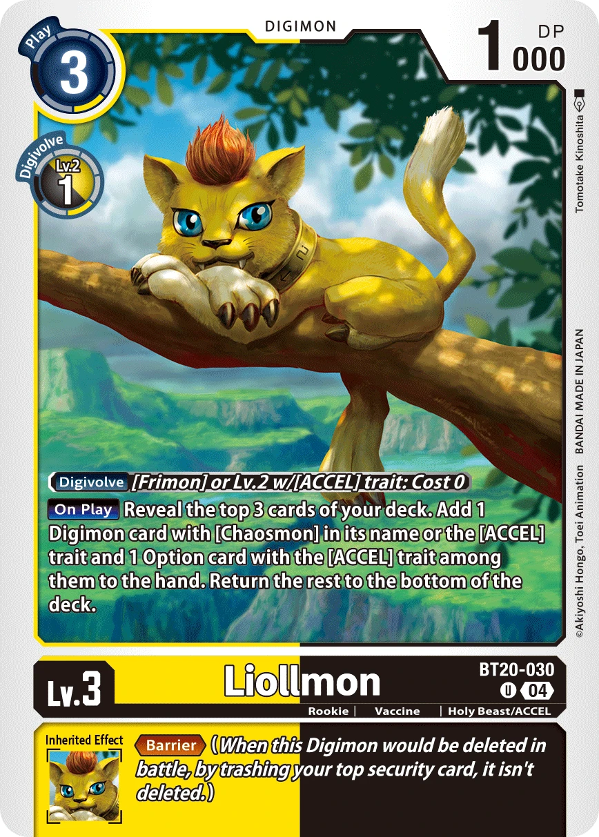 Digimon Card Game Sammelkarte BT20-030 Liollmon