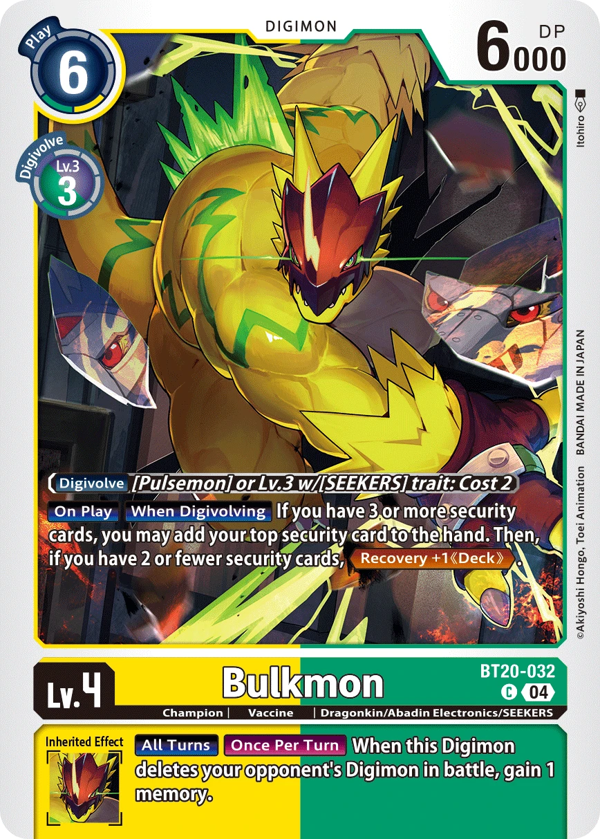 Digimon Card Game Sammelkarte BT20-032 Bulkmon