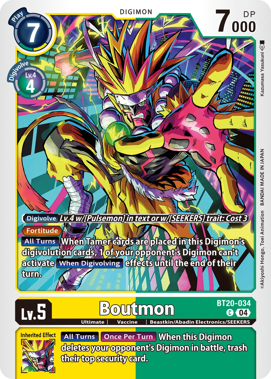 Digimon Card Game Sammelkarte BT20-034 Boutmon