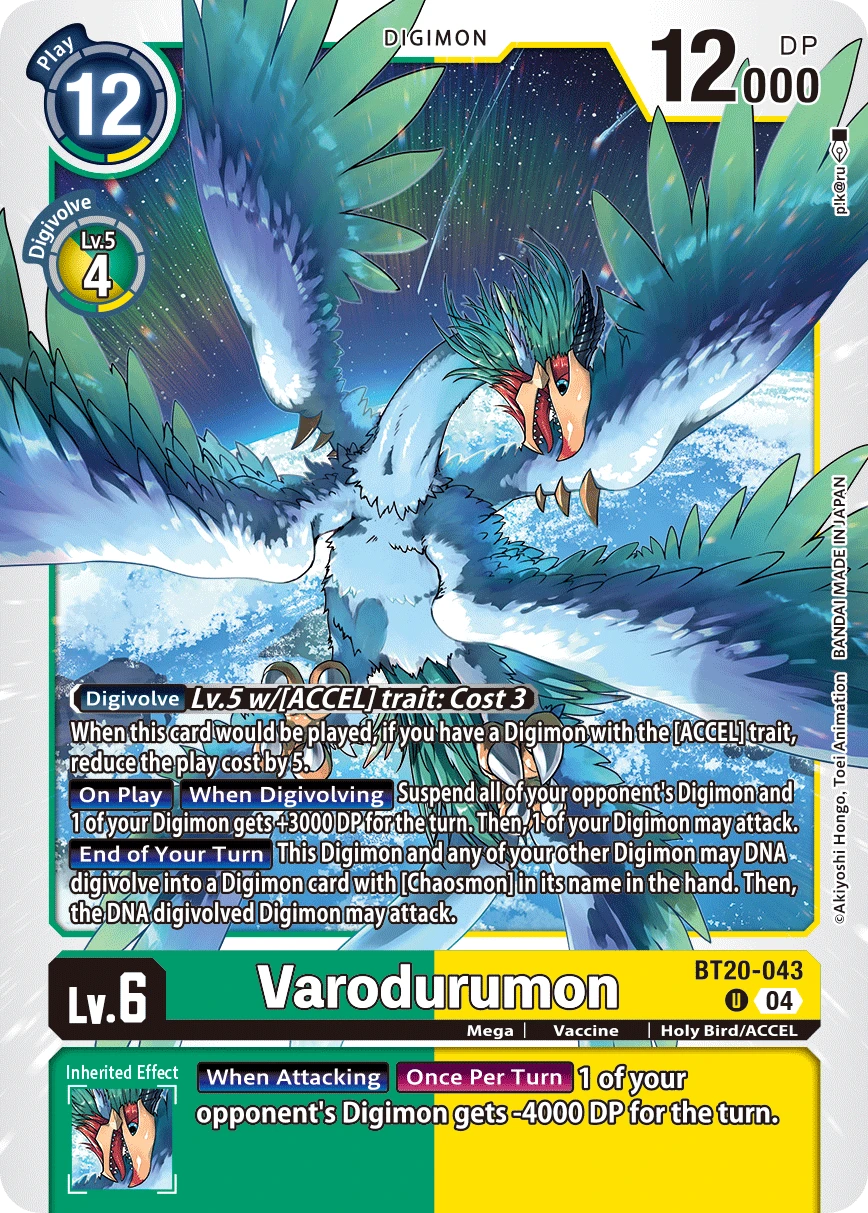 Digimon Card Game Sammelkarte BT20-043 Varodurumon