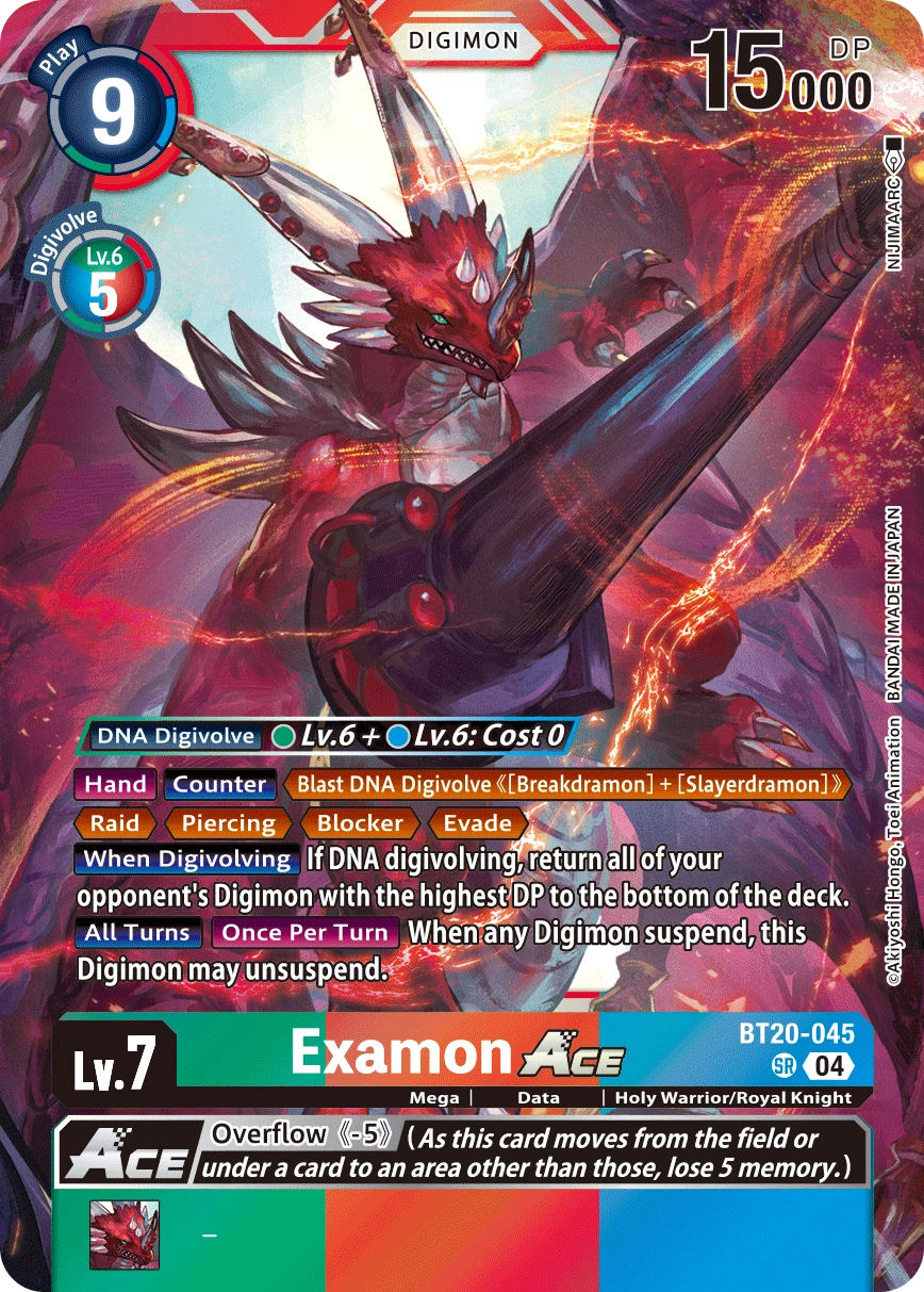 Digimon Card Game Sammelkarte BT20-045 Examon ACE