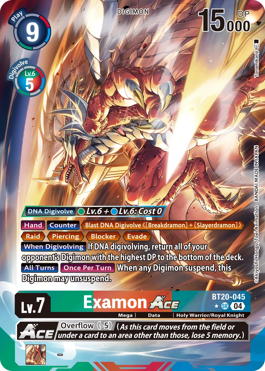 Digimon Card Game Sammelkarte BT20-045 Examon ACE alternatives Artwork 1