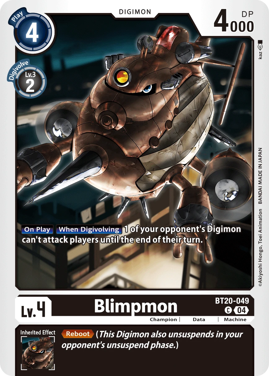 Digimon Card Game Sammelkarte BT20-049 Blimpmon