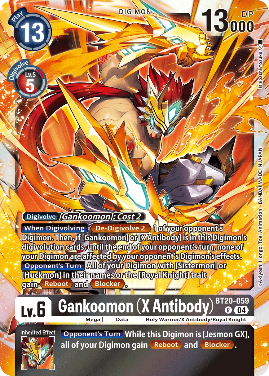 Digimon Card Game Sammelkarte BT20-059 Gankoomon (X Antibody)