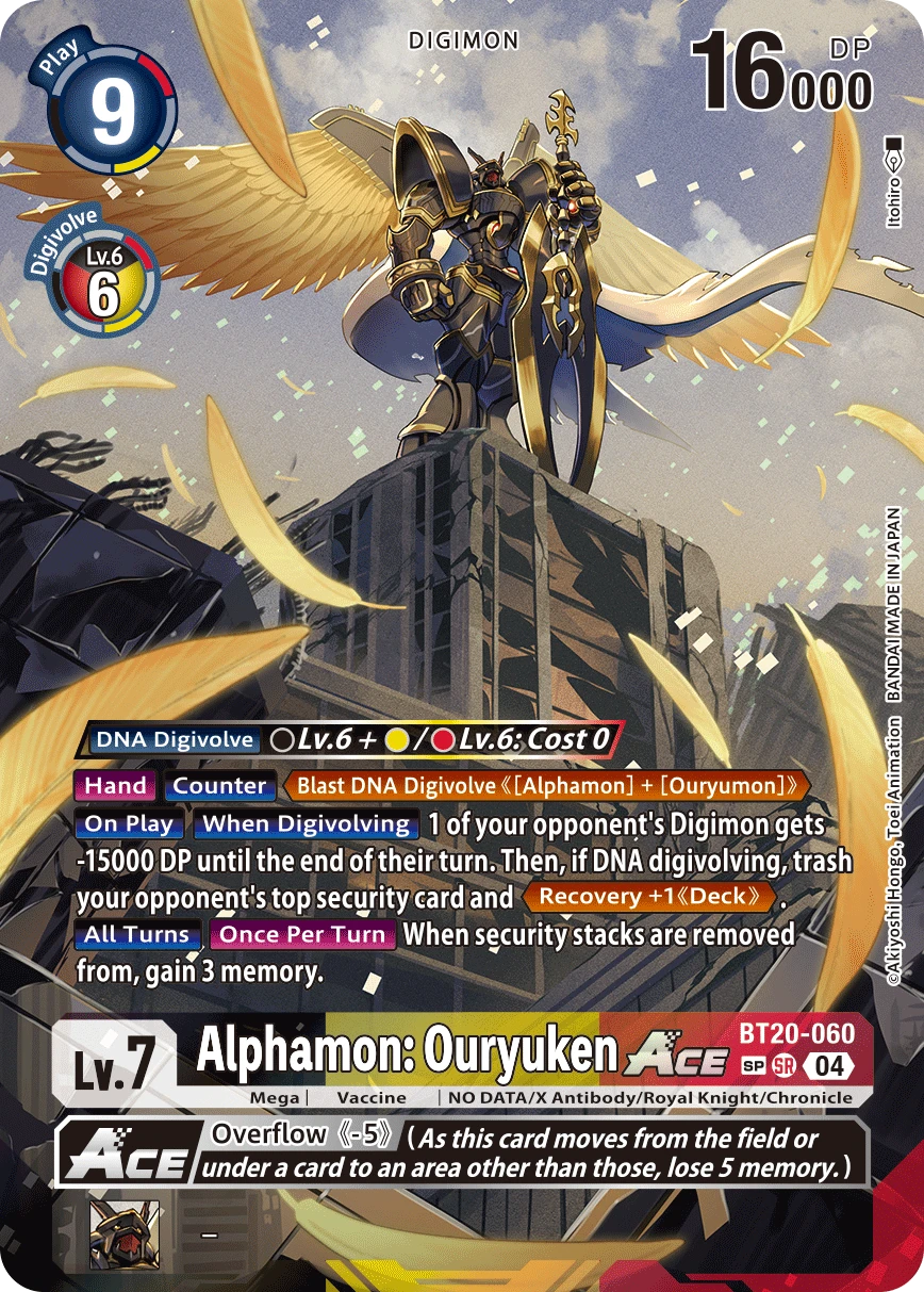 Digimon Card Game Sammelkarte BT20-060 Alphamon: Ouryuken ACE alternatives Artwork 2