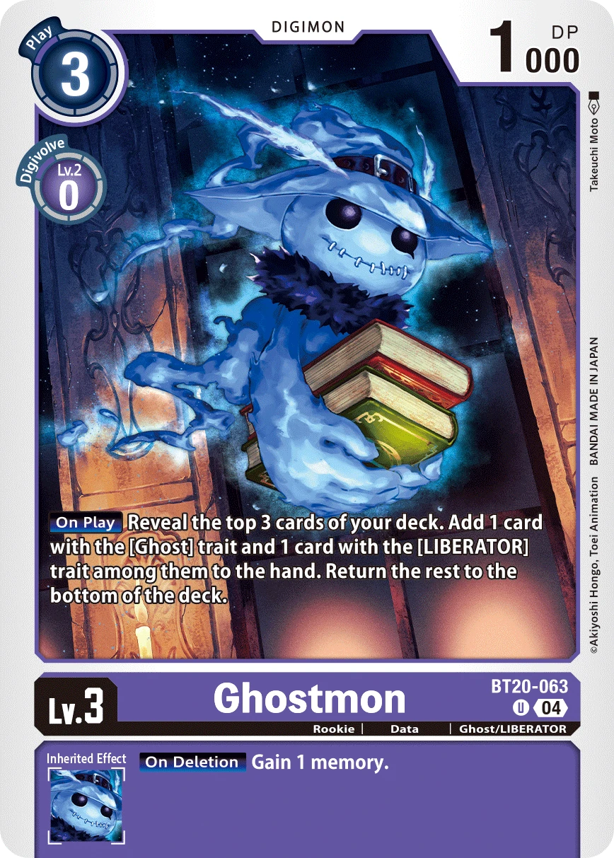 Digimon Card Game Sammelkarte BT20-063 Ghostmon