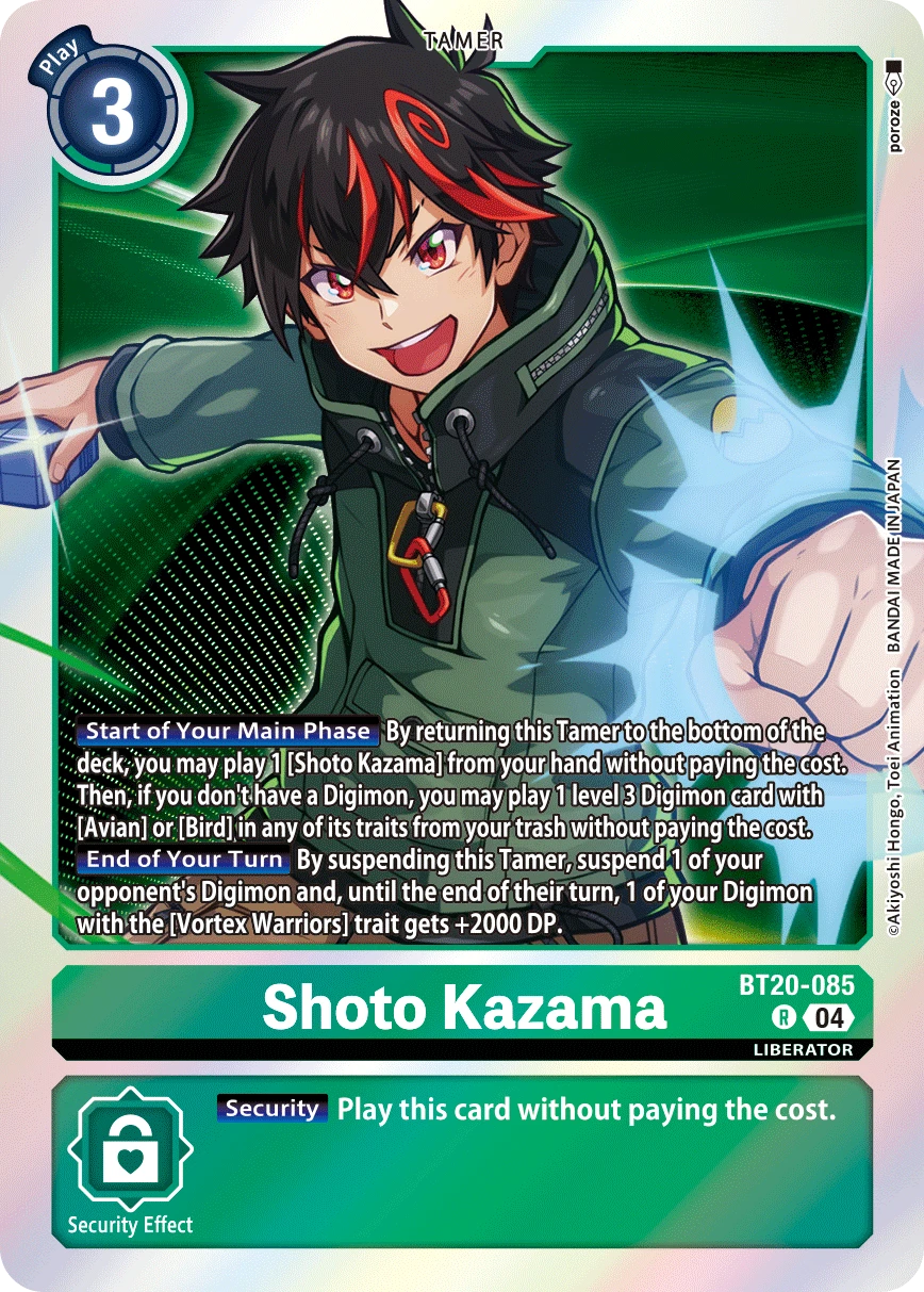 Digimon Card Game Sammelkarte BT20-085 Shoto Kazama