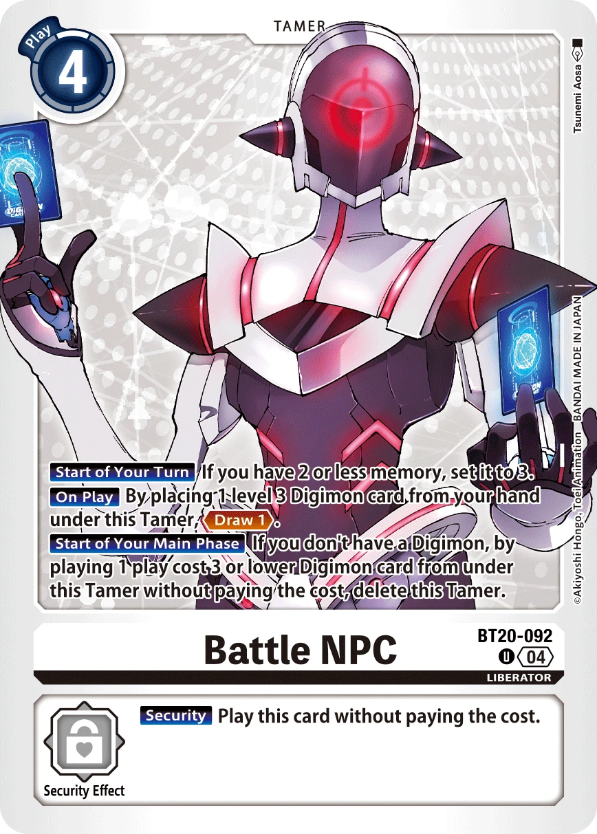 Digimon Card Game Sammelkarte BT20-092 Battle NPC