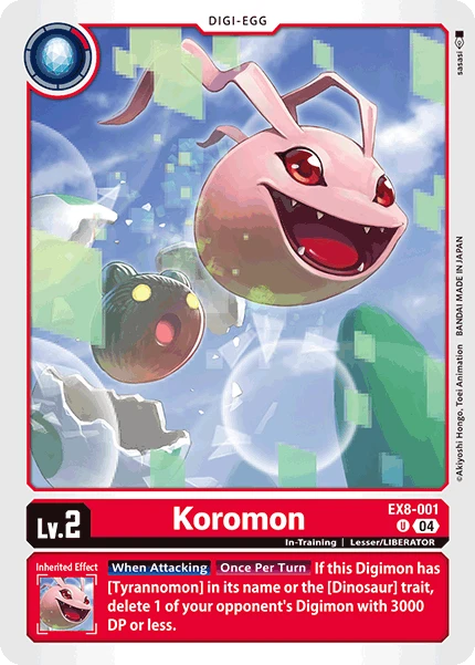 Digimon Card Game Sammelkarte EX8-001 Koromon