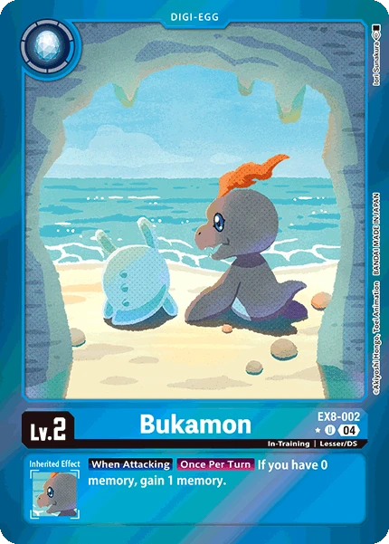 Digimon Card Game Sammelkarte EX8-002 Bukamon alternatives Artwork 1