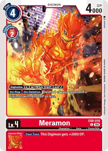 Digimon Card Game Sammelkarte EX8-010 Meramon