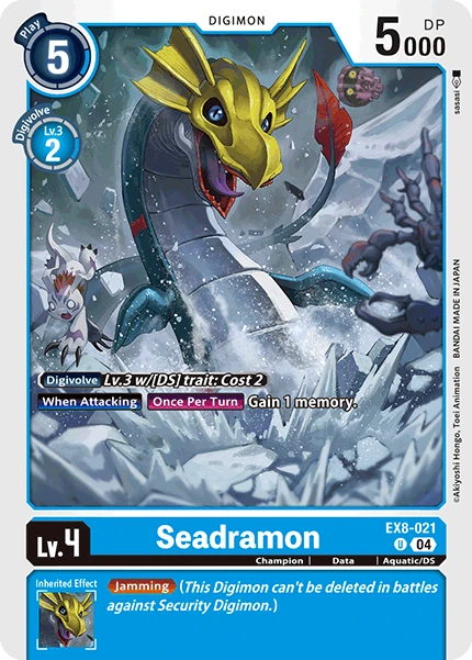 Digimon Card Game Sammelkarte EX8-021 Seadramon