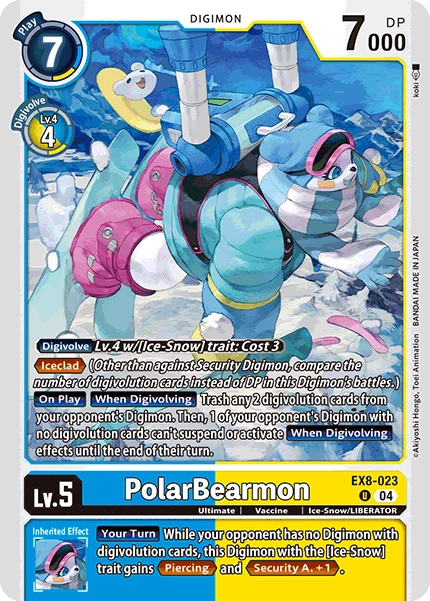 Digimon Card Game Sammelkarte EX8-023 PolarBearmon