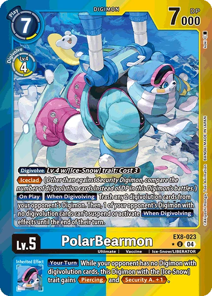 Digimon Card Game Sammelkarte EX8-023 PolarBearmon alternatives Artwork 1