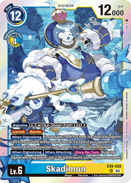 Digimon Card Game Sammelkarte EX8-028 Skadimon